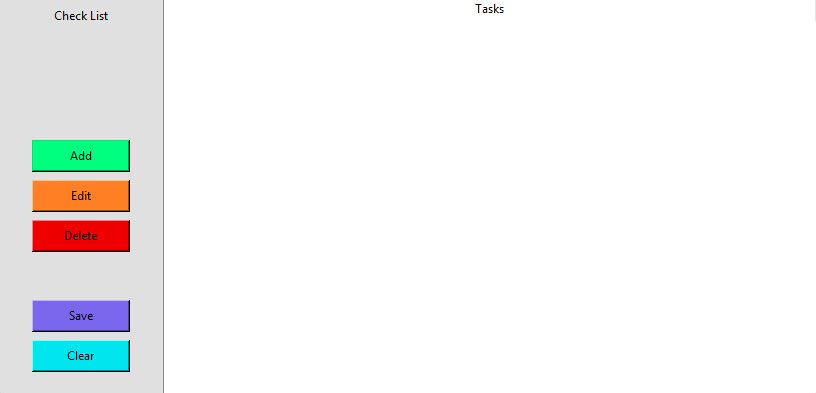 CheckList GUI Empty