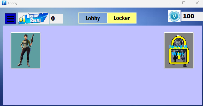 2D Fortnite Locker
