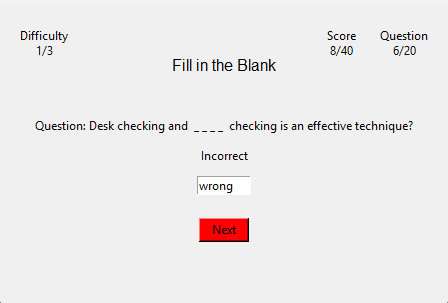 A Question In The Quiz